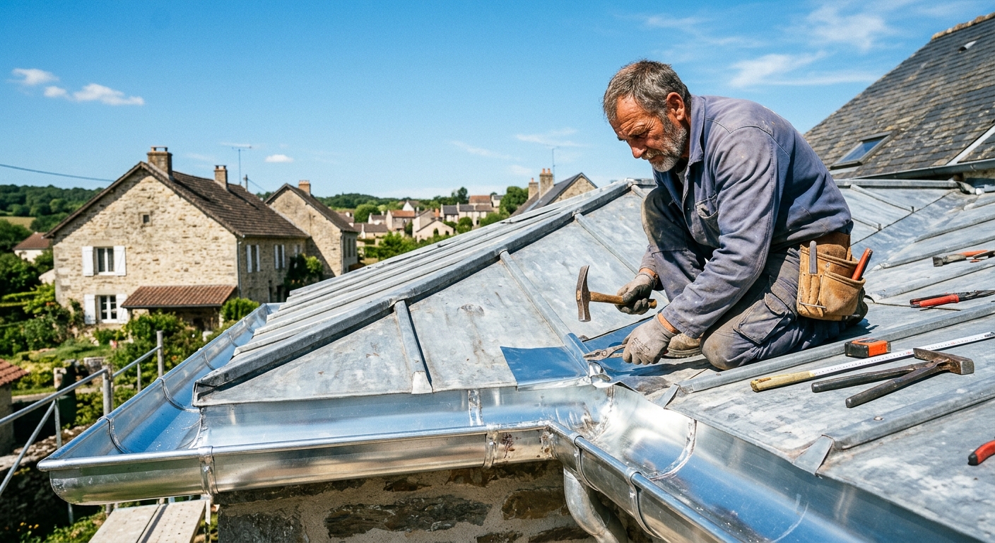 Zinguerie et goutti&egrave;res sur mesure